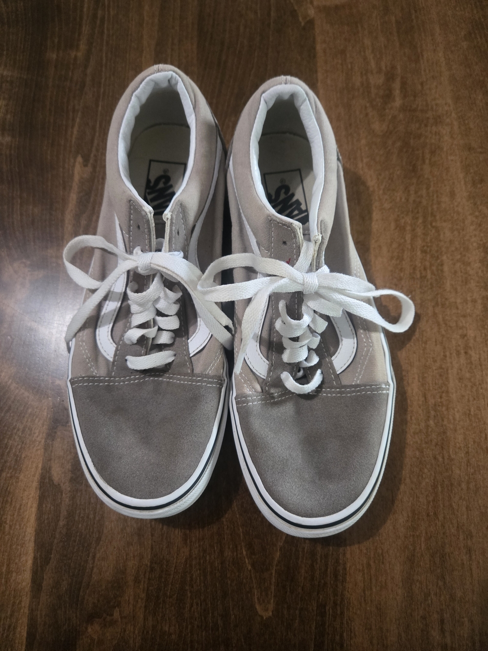 Vans Womens Classic Old Skool Gray/Tan Skate Shoes